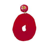 Rainbow Colored Doughnut Shaped Seed Bead Earrings - Beaded (1.75x2.5in)