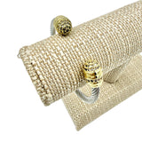 Two Tone Cable Wire Cuff Bracelet (B8612S)