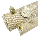 Two Tone Cable Wire Cuff Bracelet (B8612S)