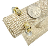 Two Tone Cable Wire Cuff Bracelet (B8610S)