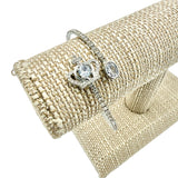 Crystal Crown Charm Memory Wire Bracelet