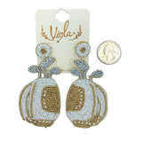 Golf Bag Seed Bead Earrings - Available 4 Colors, Sports, Beaded (1.5x3.25in)