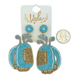 Golf Bag Seed Bead Earrings - Available 4 Colors, Sports, Beaded (1.5x3.25in)
