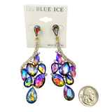 Flamingo Train Style Rhinestone Dangle Earrings - 10 Colors (033682)(1.25x3in)