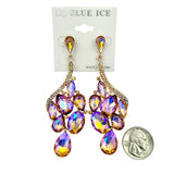 Flamingo Train Style Rhinestone Dangle Earrings - 10 Colors (033682)(1.25x3in)
