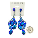 Flamingo Train Style Rhinestone Dangle Earrings - 10 Colors (033682)(1.25x3in)