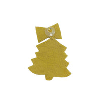 Christmas Tree & Bow Crystal Seed Bead Earrings - Beaded (2x2.75)