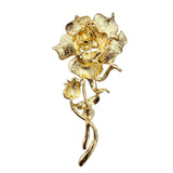 Large Crystal Rose Flower Pin Brooch (P1327)(2.5x5in)