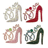 Diva High Heel Crystal Pin Brooch (P1608)(3.25x3.5in)