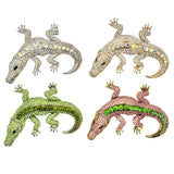 Large Crystal Alligator Pin Brooch (P1626)(3x4.5in)