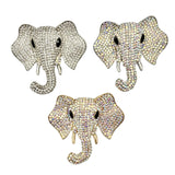 Large Crystal Elephant Pin Brooch (P1378)(3x3in)