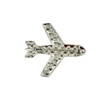 Crystal Airplane Pin Brooch (P1509)(2inWx1.75inL)