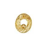 Crystal Pearl Wreath Pin Brooch (P1539)(1.5x1.75in)