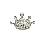 Crystal Crown Pin Brooch (P1549)(2.5x1.75in)