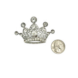 Crystal Crown Pin Brooch (P1549)(2.5x1.75in)