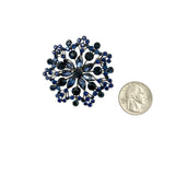 Medium Crystal Flower Pin Brooch - 4 Colors (P1618)(2x2in)
