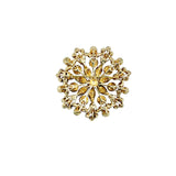 Medium Crystal Flower Pin Brooch - 4 Colors (P1618)(2x2in)