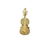 Crystal Violin Brooch Pin (P1510)(1x2.25in)