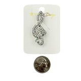 Treble Clef Music Note Brooch Pin (P1496)(0.75x1.75in)