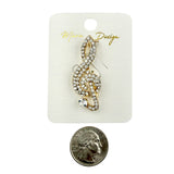 Treble Clef Music Note Brooch Pin (P1496)(0.75x1.75in)