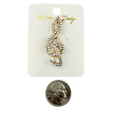 Treble Clef Music Note Brooch Pin (P1496)(0.75x1.75in)