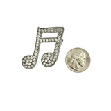 Slanted Beamed Eight Music Note Brooch Pin (P1511)(1.5x1.6in)