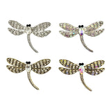 Large Crystal Dragonfly Pin Brooch (P1612)(3x2.5in)