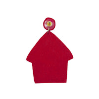 Christmas Gingerbread Crystal Seed Bead Earrings - Beaded (1.75x2.6in)
