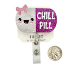 Chill Pill Medical Themed Retractable ID Holder (2.33x3.54in)