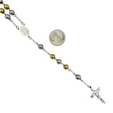 8mm Our Lady of Guadalupe Stainless Steel Rosary - 4 Colors (21in)
