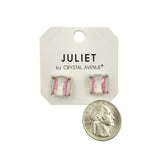 Cushion Cut Baseball Stud Earrings (0.47x0.47in)
