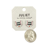 Baseball Home Plate Stud Earrings (0.63x0.63in)