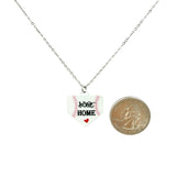 Baseball Home Plate Necklace (0.63x0.63in)(16+3in)