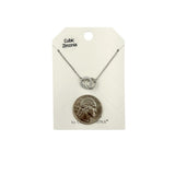 Cubic Zirconia Interlocking Circle Necklace (16+3in)