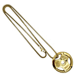 Stainless Steel Weight Plate Fitness Religious Themed Necklace (22in)