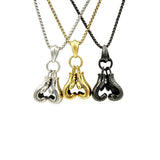 Stainless Steel Boxing Gloves Necklace (22in)