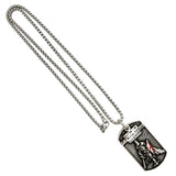 Stainless Steel Ephesians 6:14-17 Scripture Themed Dog Tag Necklace (22in)