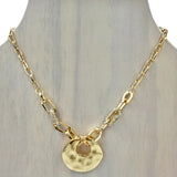 Bold Round Paper Clip Link Necklace (16+3in)