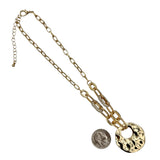 Bold Round Paper Clip Link Necklace (16+3in)