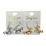 Dangle Horse Metal Earrings (1.25x1.25in)