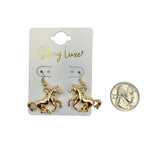 Dangle Horse Metal Earrings (1.25x1.25in)