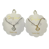 Stainless Steel Clover Pendant Necklace in Silver or Gold (16 + 2.5in)