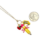 Pencil Charm School Themed Necklace (16+3in)