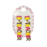 Teacher & Heart Pencil School Themed Earrings (0.5x2.1in)