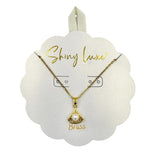 Gold Clam Shell Pearl Necklace (16+2in)