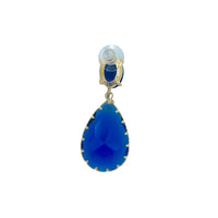 2 Tier Teardrop Crystal Dangle Earrings - 6 Colors (0.75x2in)