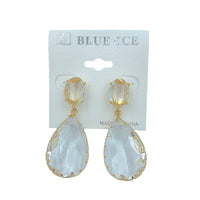 2 Tier Teardrop Crystal Dangle Earrings - 6 Colors (0.75x2in)