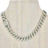 18mm Iced Miami Link Cuban Chain in Silver or Gold (20in)