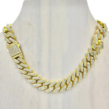 18mm Iced Miami Link Cuban Chain in Silver or Gold (20in)