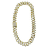 18mm Iced Miami Link Cuban Chain in Silver or Gold (20in)